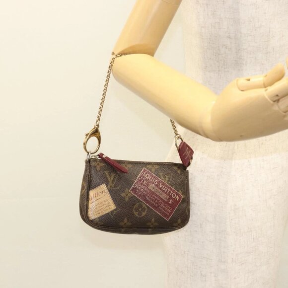 LOUIS VUITTON Monogram Label Mini Pochette Accessoires Pouch - Picture 1 of 16